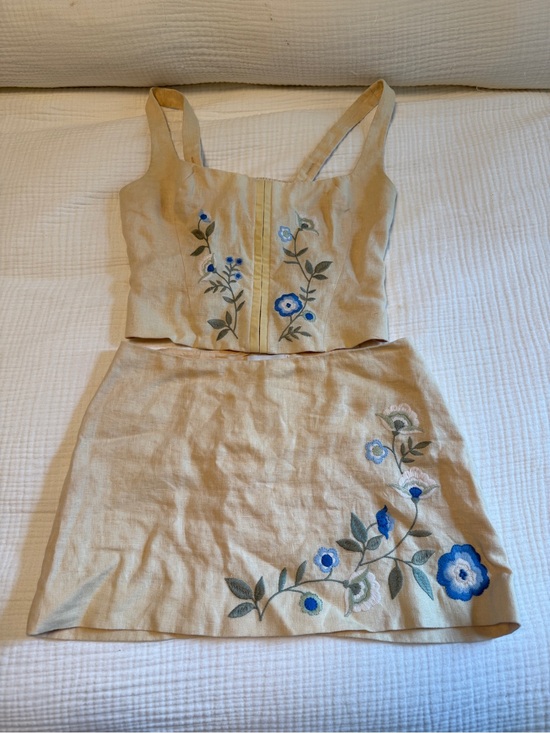 Reformation Dresses & Skirts - Reformation - Linen Embroidered Skirt Set - 2/4